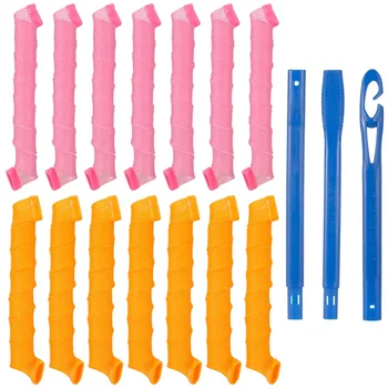 

18Pcs Pcs Per Bag 55cm Magic Long Hair Curlers Spiral Ringlets Leverage Curlers Hair Curler Hairdressing Tool