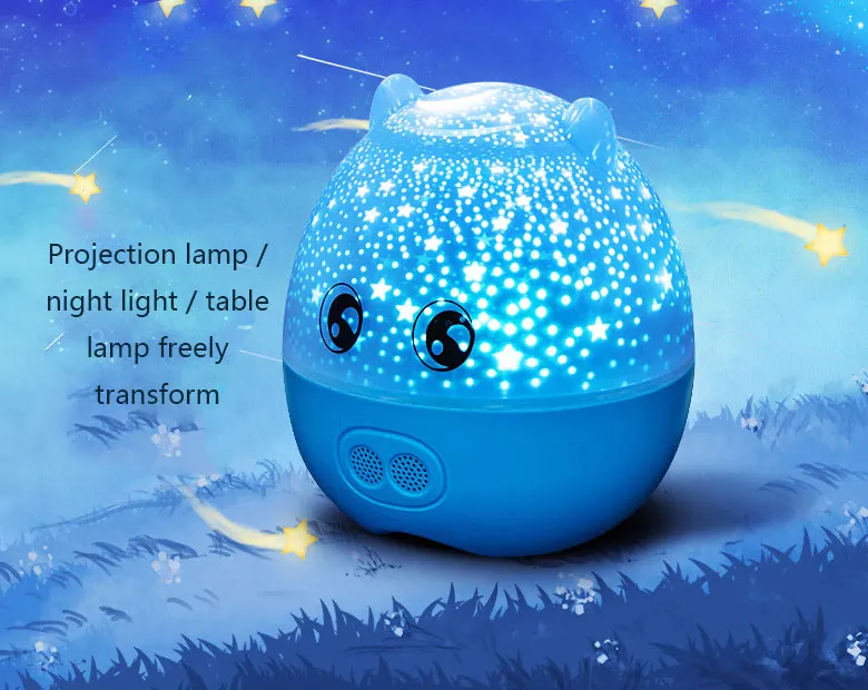 Мультфильм свинья USB Bluetooth домашний планетарий звуковая музыкальная шкатулка Светильник проектор лампа светится в темноте Сюрприз подарок для дочери