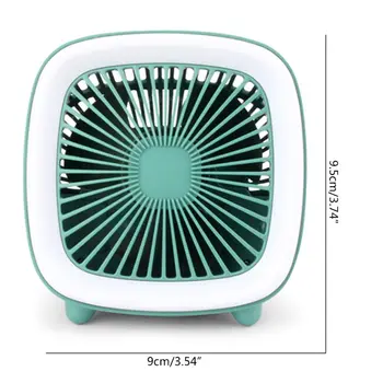 

Portable Mini Desktop Fan Retro TV Design Air Cooler with LED Light USB 3 Speeds
