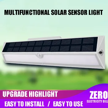 

2019 New LED Solar Power Garden Light PIR Motion Sensor Night Lawn Lamp Outdoor Yard Wall Light S7 #5