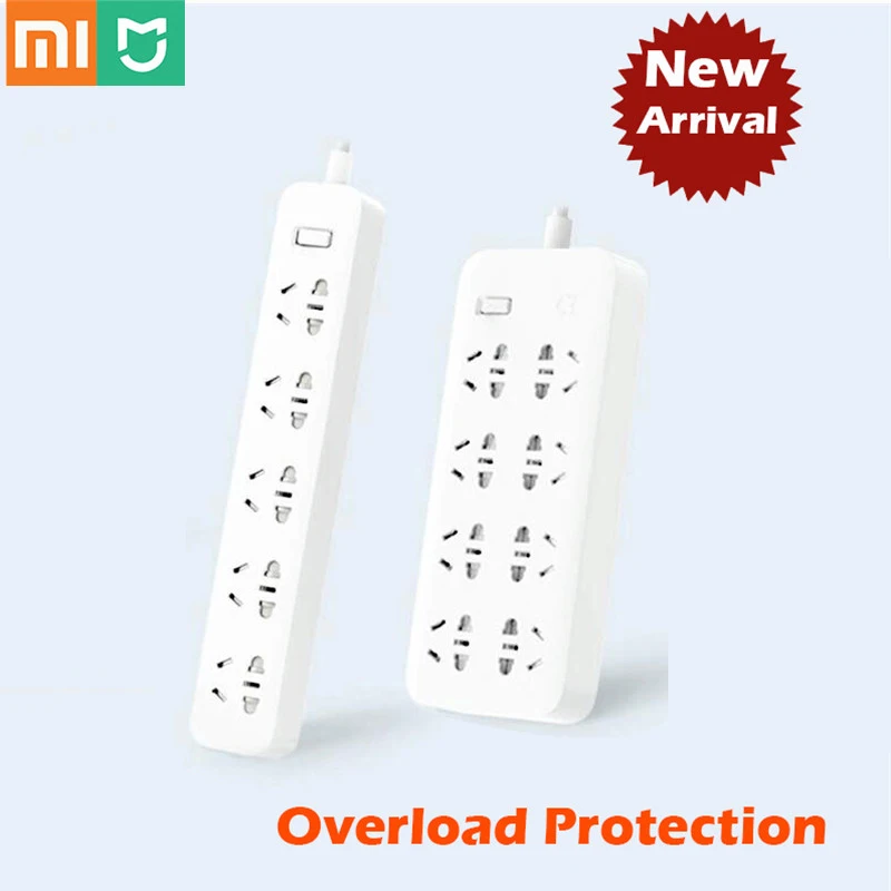 Удлинитель Xiaomi Mijia быстрая зарядка 2500 Вт 10 А 6 стандартных розеток/8 розеток/3