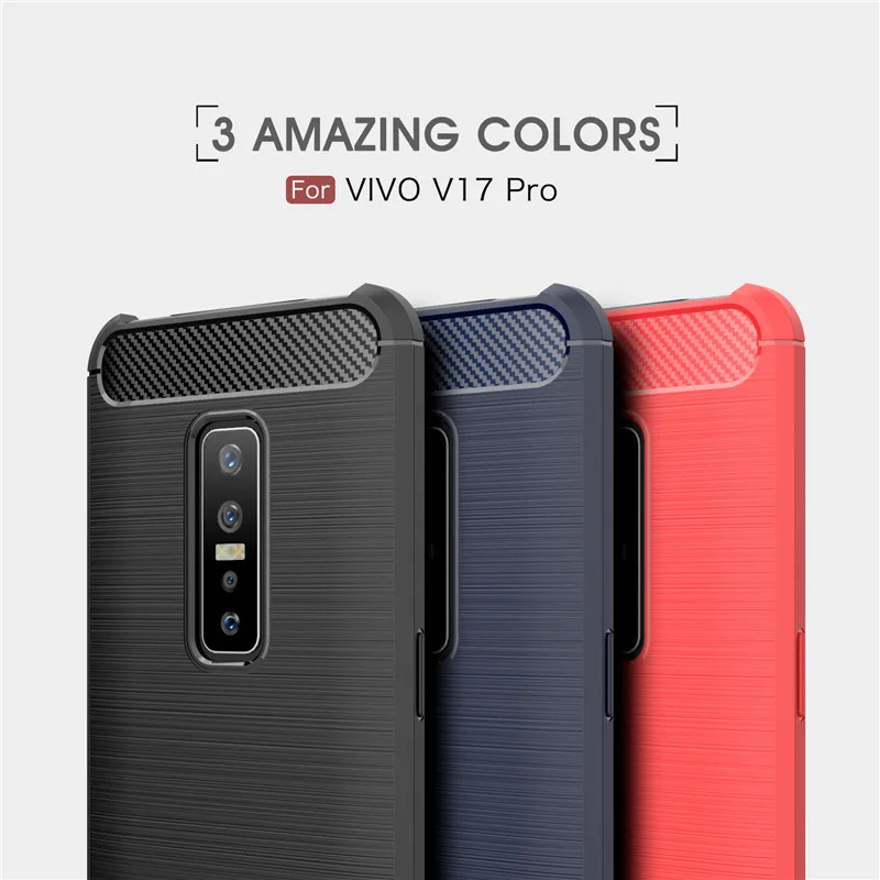 ДЛЯ vivo V17 Pro Чехол для телефона 6 44 роскошный полный Мягкий ТПУ силиконовый задний