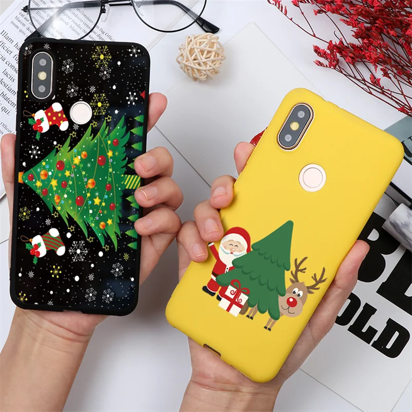 

Christmas Tree TPU Matte Case For Xiaomi Redmi K20 Note 7 5A 5 6 Pro 7A S2 Plus Mi A3 A1 A2 6X 8 Lite 9 SE 9T F1 CC9 CC9e Cover