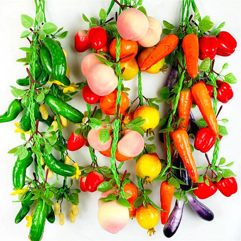 Artificial Simulation Food Vegetables Fake Chili Pepper Fruits Grapes Photography Props Home Decoration Christmas Wall Decor food model food photography props kitchen food toys vegetable ornaments