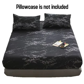 

Bed Mattress Cover Marble Printed Pattern Fitted Sheet Mattress Cover Soft