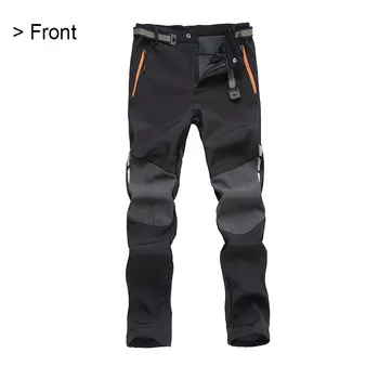 

Men Outdoor Hiking Softshell Pants Night Reflective Autumn Winter Warm Fleece Windproof Fishing Climbing Sport Trousers