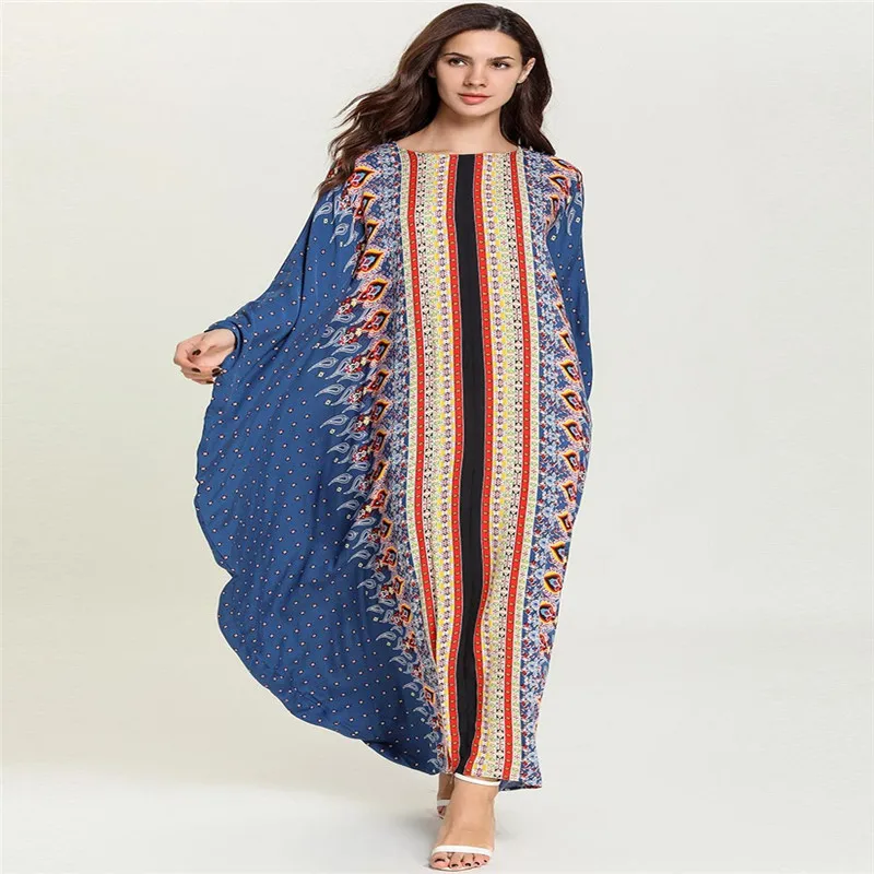 Mode vrouwen Grote Omvang Losse Bohemian Lange Bedrukt Katoen Ronde Hals Lange Mouw Jurk Hoge Kwaliteit Casual Commuter Stad Mode vrouwen Grote Omvang Losse Bohemian Lange Bedrukt Katoen Ronde Hals Lange Mouw Jurk Hoge Kwaliteit Casual Commuter Stad