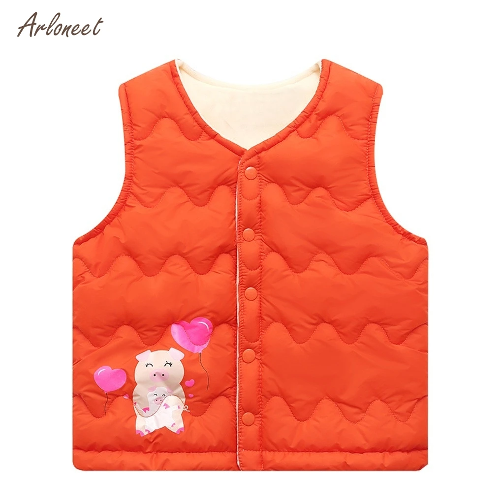 

ARLONEET Vests Children Hoodies Warm Jacket Baby Outerwear Coats Kids Vest Boys Hooded Jackets Autumn Winter Thicken Waistcoat