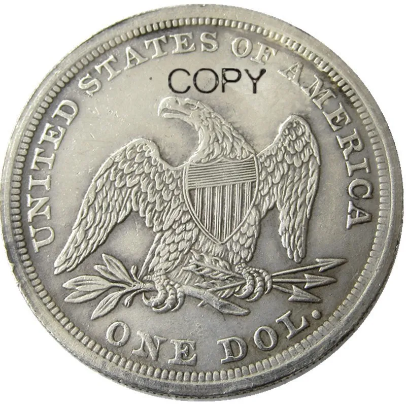 1845 сидя Liberty Dollar посеребренные копии монет
