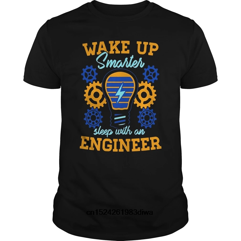Funny Men t shirt Women novelty tshirt Wake Up Smarter Sleep With an Engineer Shirts cool T-Shirt |