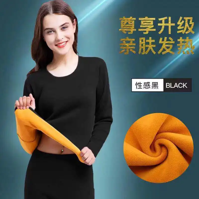 Thermal Underwear Sets Winter Women Long Johns Fleece Keep Warm In Cold Weather Size L To 4XL Underwear Women Set