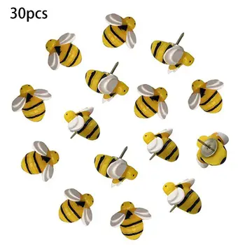 

30 Pcs Creative Decorative Cute Bees Thumb Tacks ThumbNails PushPins Push Pins S PXPA