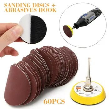 

Mixed Grit Hook 50mm Sanding Discs With Backing Pad And Drill Adaptor Sandpaper Mixed Polishing Clean Tool Accessories