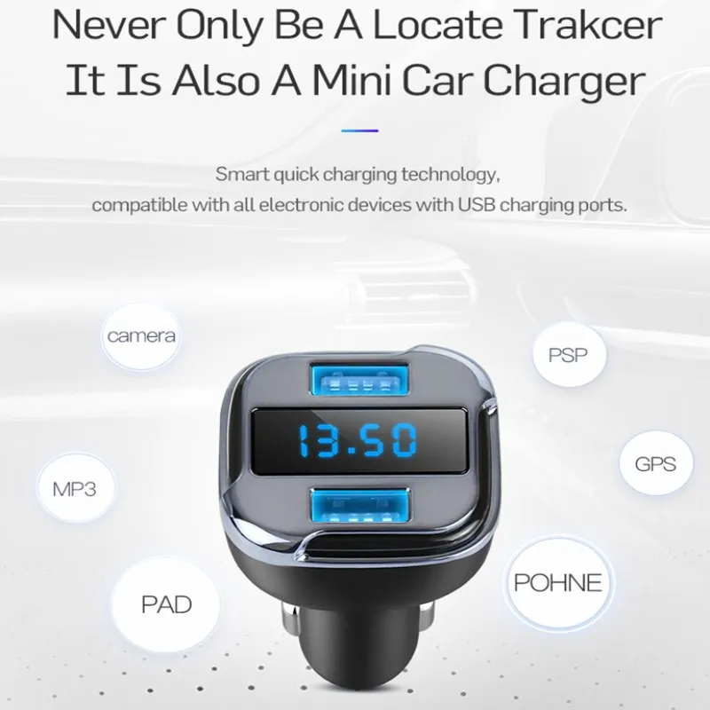 Автомобильное зарядное устройство для телефона, многофункциональное gps позиционирование, светодиодный экран, автомобильное зарядное устройство для мобильных телефонов