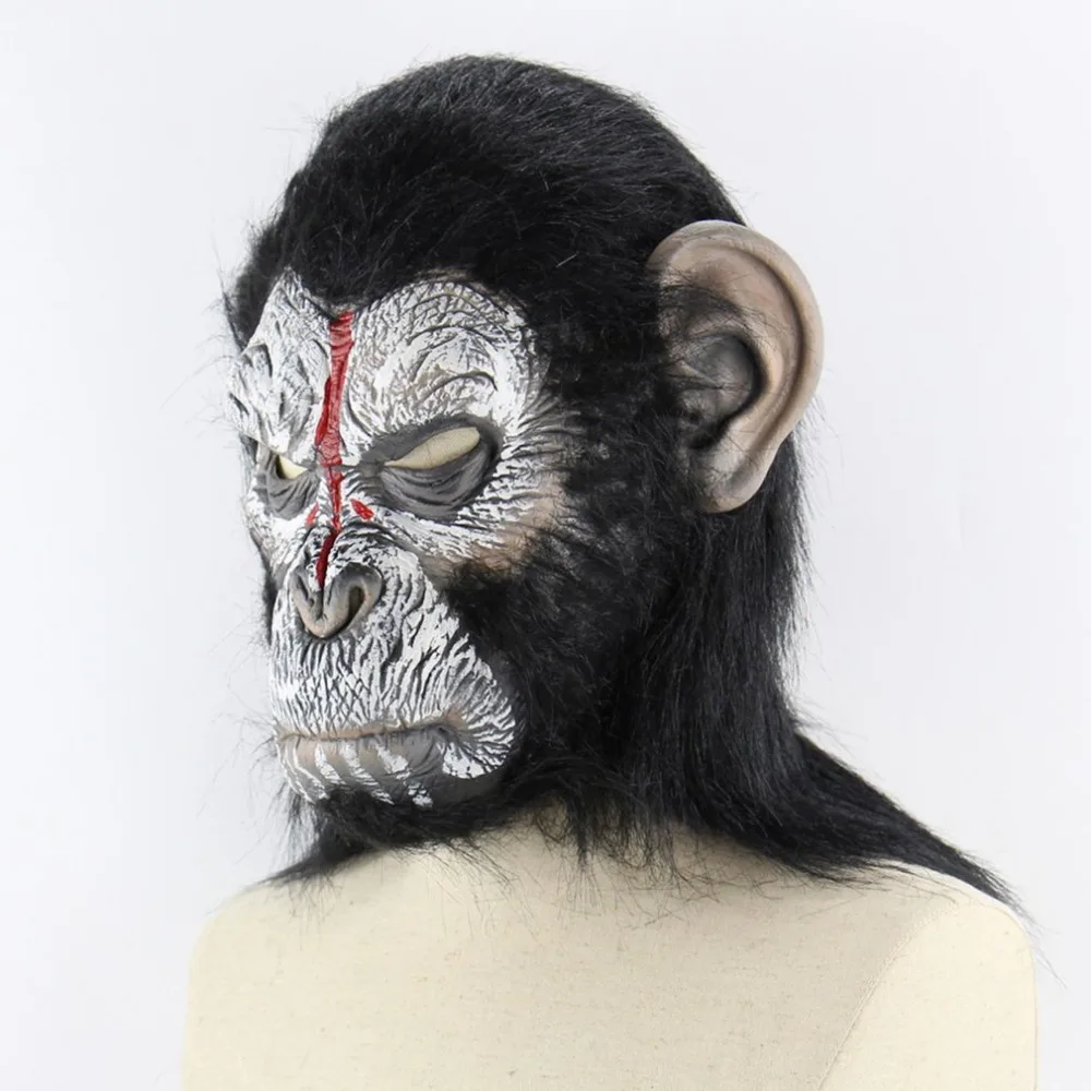 Принцесса обезьяны Хэллоуин косплей Горилла Маскарадная маска Обезьяна Король костюмы шапки Реалистичная маска обезьяны
