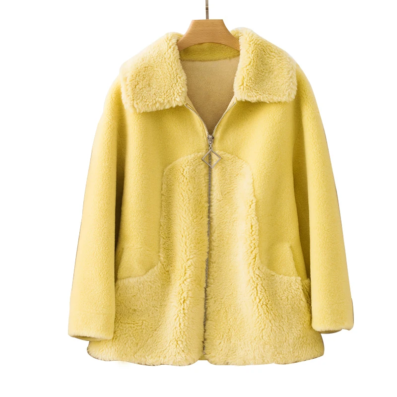 30 шерсть Женский 2019 искусственный пушистый мех пушистое пальто Пушистый Зима