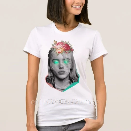 T-Shirt2 с принтом BILLIE EILISH camiseta masculina hombre camisetas мужские и женские футболки | Мужская
