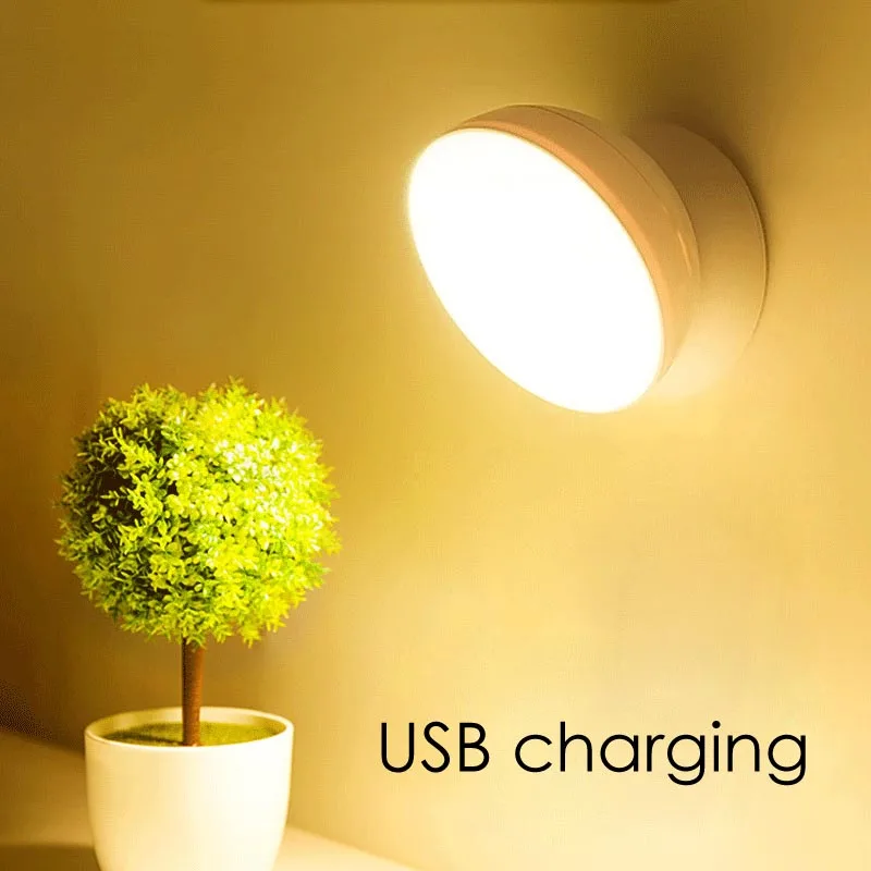 Светодиодная Индукционная лампа креативная прикроватная с USB зарядкой для шкафа