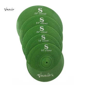 

Green Mute Cymbals Set 5 pieces 14" Hi-hat + 16" crash + 18'' Crash+20"Ride+Bag