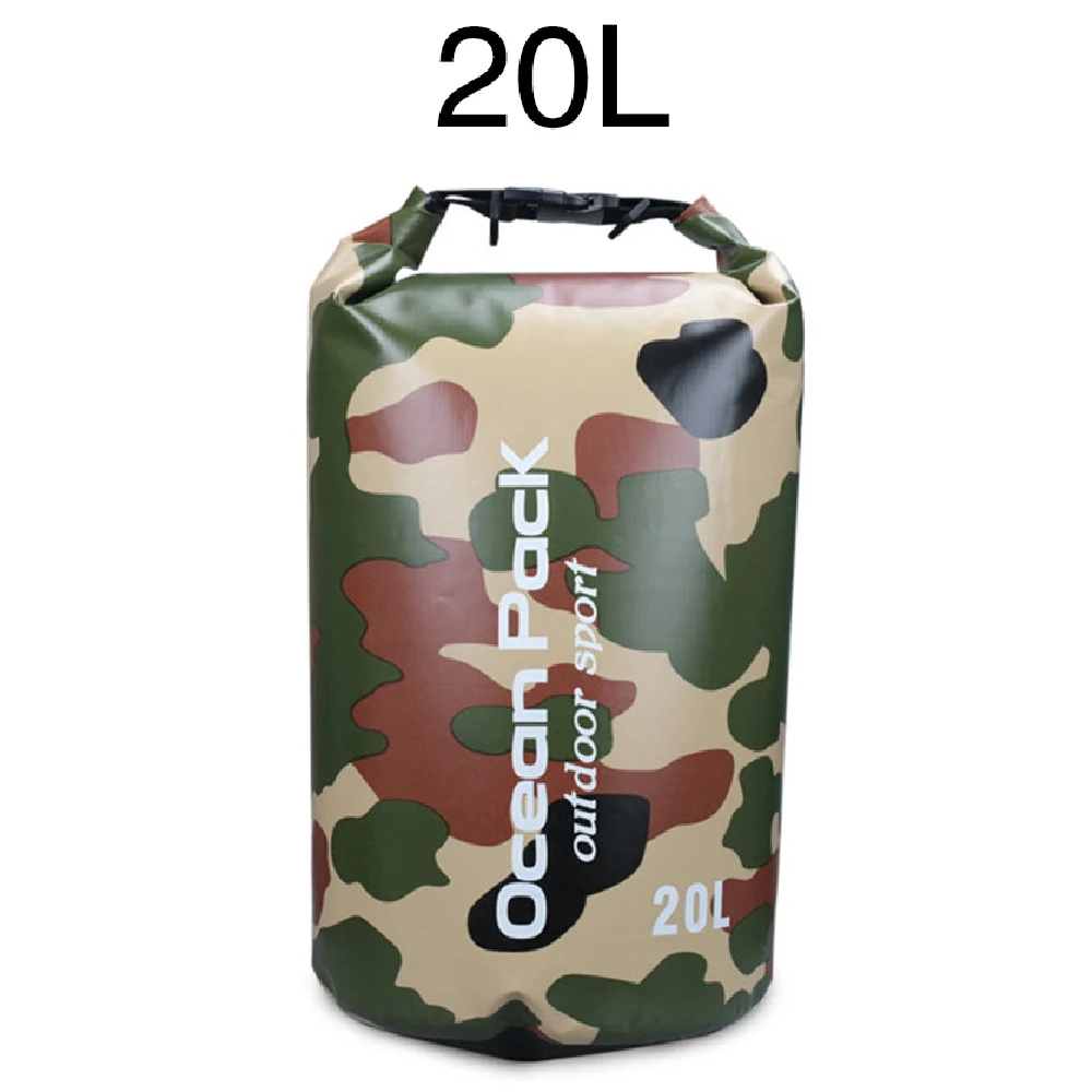 2L 5L 10L 15L 20L камуфляжные водонепроницаемые сумки для пляжного серфинга, водонепроницаемая сумка для плавания, водонепроницаемая сумка WDB002 - Цвет: 20L