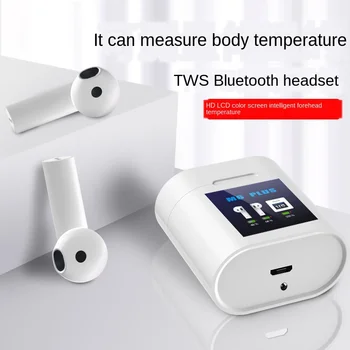 

Thermometer M6 plus Bluetooth headset 5.0TWS wireless sports touch thermometer binaural