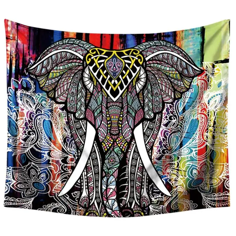 Elephant07 L Гобелен с принтом бохо, настенный ковер, коврик для пикника, йоги, домашний декор для спальни, гобелен, украшение для комнаты, покрывало - Цвет: Elephant07 L