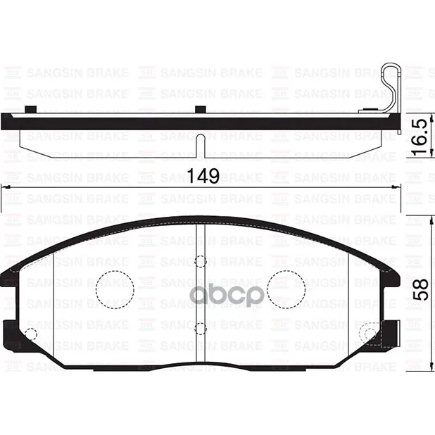 Колодки Тормозные Hyundai H-1/Santa Fe/Trajet/Ssangyong Rexton 01- Передние Sangsin Brake Sp1171 Sangsin brake арт. SP1171