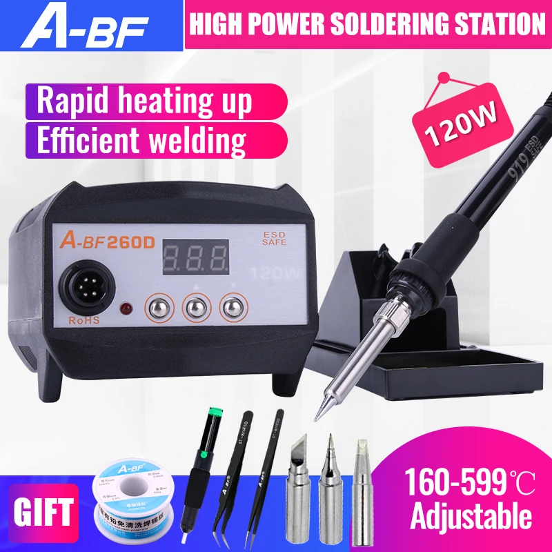 A-BF 260D stacja lutownicza wysokiej częstotliwości wyświetlacz cyfrowy 120W przemysłowe 2 W 1 SPAWARKA z pełnym zestawem narzędzi A-BF 260D stacja lutownicza wysokiej częstotliwości wyświetlacz cyfrowy 120W przemysłowe 2 W 1 SPAWARKA z pełnym zestawem narzędzi