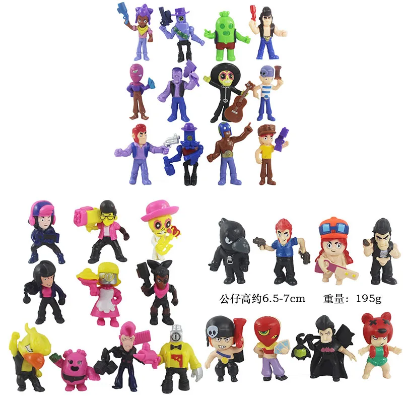30pcs Set Brawls Figure Game Cartoon Star Hero Model Spike Shelly Colt Leon Primo Mortis Doll New Year Xmas Toy Gift For Kids Buy At The Price Of 8 79 In Aliexpress Com - bonecos brawl stars aliexprees