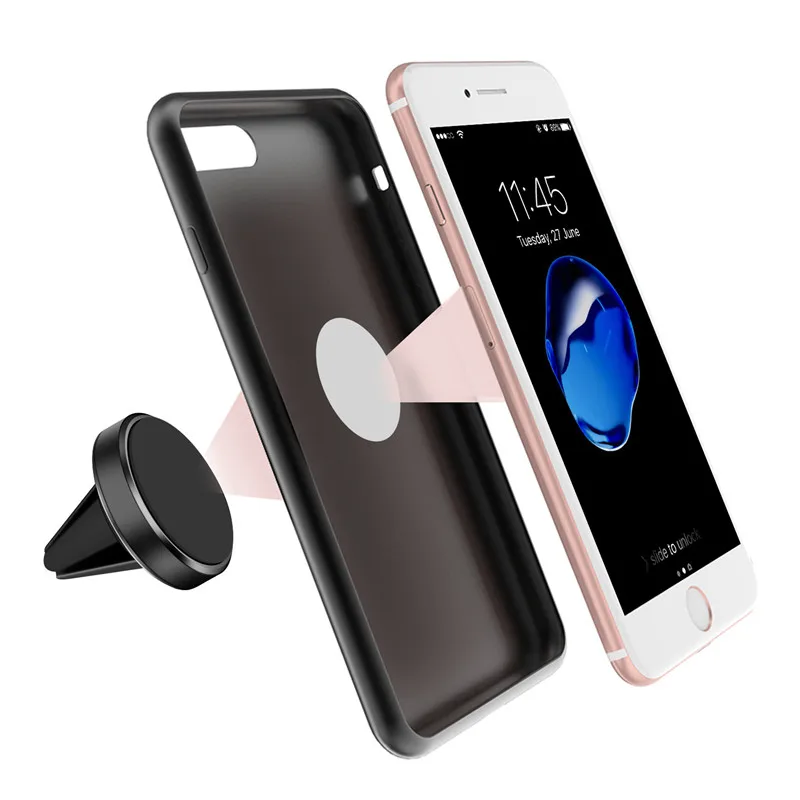 Металлический магнитный автомобильный держатель для телефона подставка iphone 11
