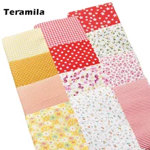 Teramila, 7 шт./лот, 50x50 см, рукоделие, набивная хлопковая ткань ручной работы, ткань для шитья, для рукоделия, Лоскутная Ткань для кукол