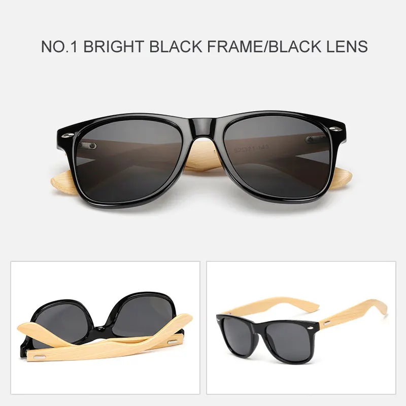 C1 BRIGHT BLACK Бамбуковые солнцезащитные очки для мужчин и женщин очки для путешествия солнцезащитные очки винтажные деревянные ножные очки модные брендовые Дизайнерские мужские и женские солнцезащитные очки - Цвет линз: C1 BRIGHT BLACK