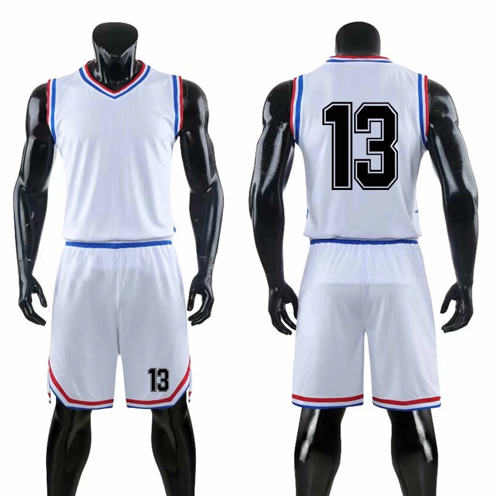 Мужская и женская баскетбольная форма Jersey костюм рубашка и короткие штаны командная тренировочная одежда дышащий пустой спортивный комплект одежда на заказ