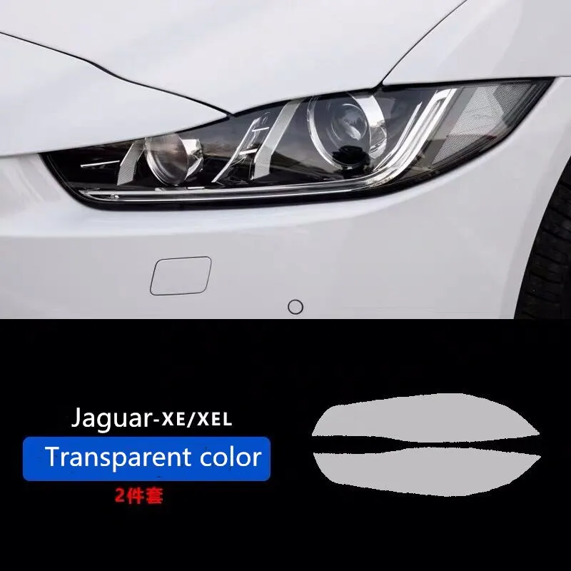 ТПУ фары черный прозрачный стикер для Jaguar XE XEL XJ XFL F-PACE F-TYPE ТПУ Защитная пленка для фар - Название цвета: Серый