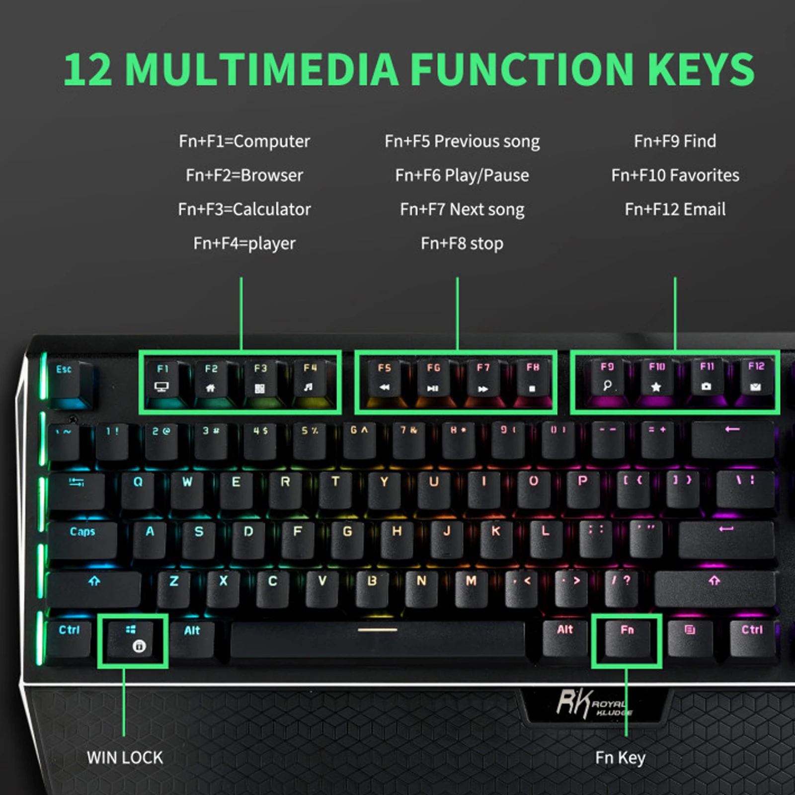 teclados 104 teclas com fio anti-ghosting escritório