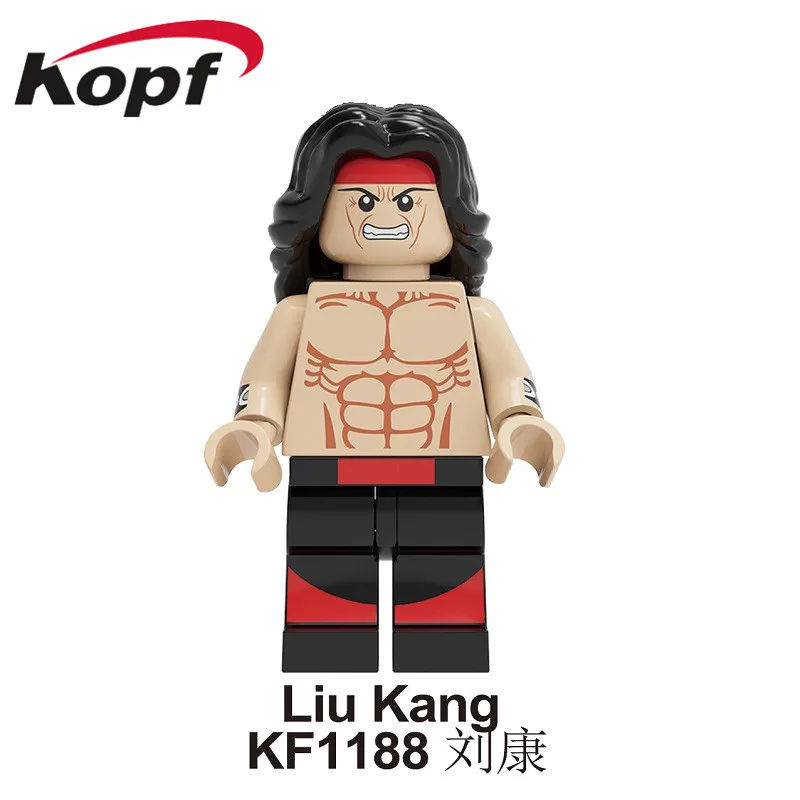 KF1188 50Pcs No Box KF6102 50 шт. строительные блоки Mortal Kombat Sub-Zero Джони Кейдж Горо Шао Кан Лао Лю Кан фигурки Кирпичи игрушки для детей - Цвет: KF1188 50Pcs No Box