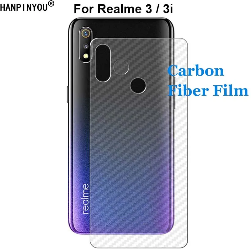 Для Realme 3 Realme3 / 3i 3D защита для задней панели из углеродного волокна с защитой от