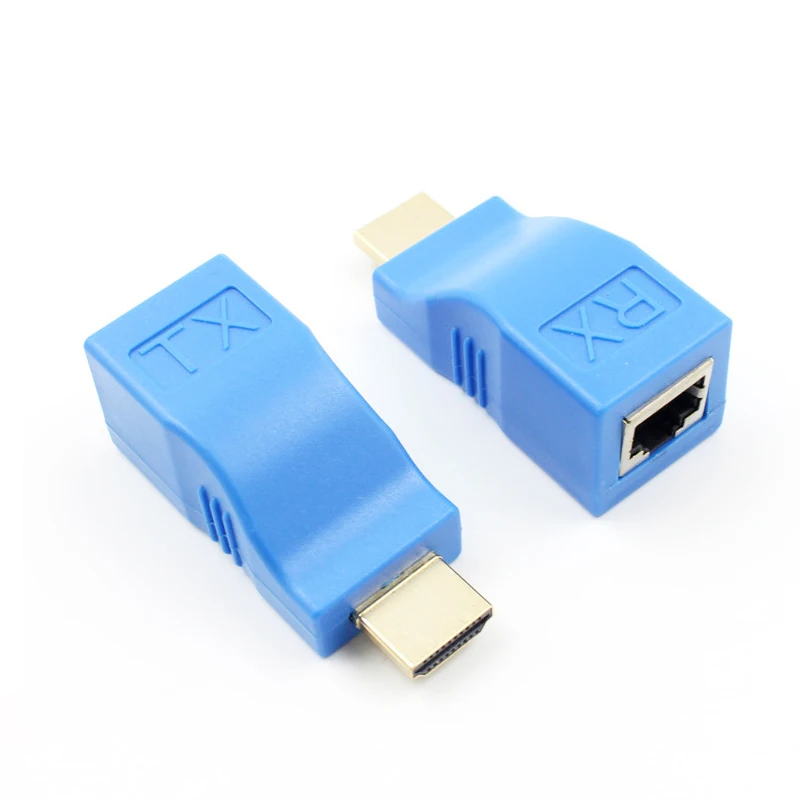Hdmi удлинитель к Rj45 Lan Сетевой удлинитель передатчик приемник Tx Rx Cat5E Cat6 Ethernet кабель V1.4 30M 4K Hd Tv 1080P