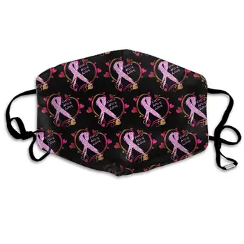

Winter Norse Warmer, Comfortable Two Layer Bling Bling Ribbon Breast Cancer Awareness Anti Dust Face Mask Cover Mouth for Adults