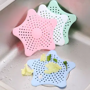 

3 pieces/set starfish Floor drain Silicagel Hair filtration sink Sewer Anti-clog ilter Suction cup fixed food residue filter E08