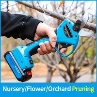 21V 1500W Rechargeable Electric Pruning Scissors Pruning Shears Garden Pruner Secateur Branch Cutter Cutting Tool with 2x Batter 1