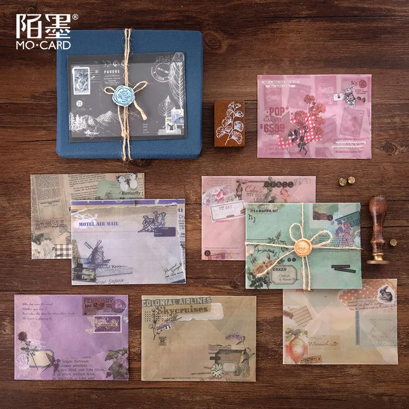 

3 Pcs/lot Vintage Envelope Translucent Sulfuric Acid Paper Envelope Stationary School Students Supplies Retro Paper Envelope