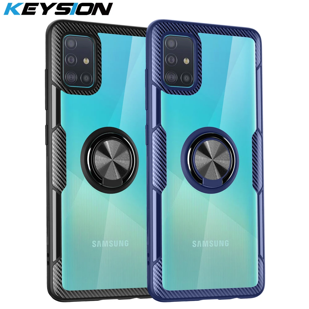 Чехол KEYSION для Samsung A51 A71 A70 A50 A30 A01 противоударный с кольцом Galaxy S20 Ultra S10 + Note 10 Lite |