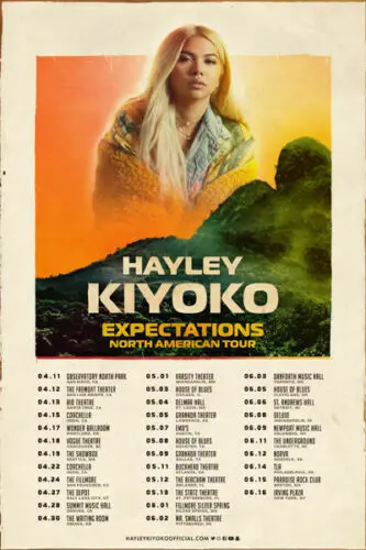 Hayley Kiyoko ожидания североамериканский Тур шелковой ткани настенный
