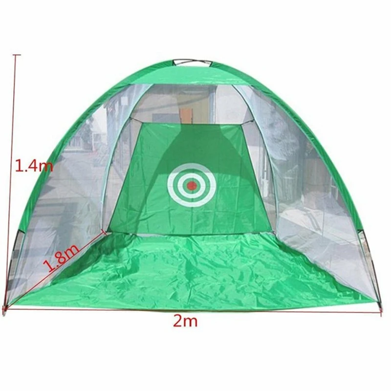 Golf Hitting Net Outdoor Sports Portable Practice Cage Indoor Garden Trainer 2M