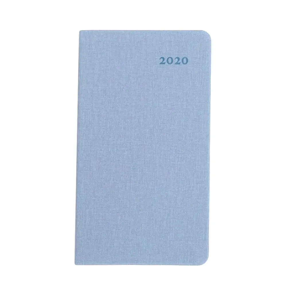 Планировщик 6,7X3,7 дюймов карманный календарь Портативный А6 ежемесячный годовой блокнот Организатор расписание бизнес путешествия Дневник Книга - Цвет: Light  Blue
