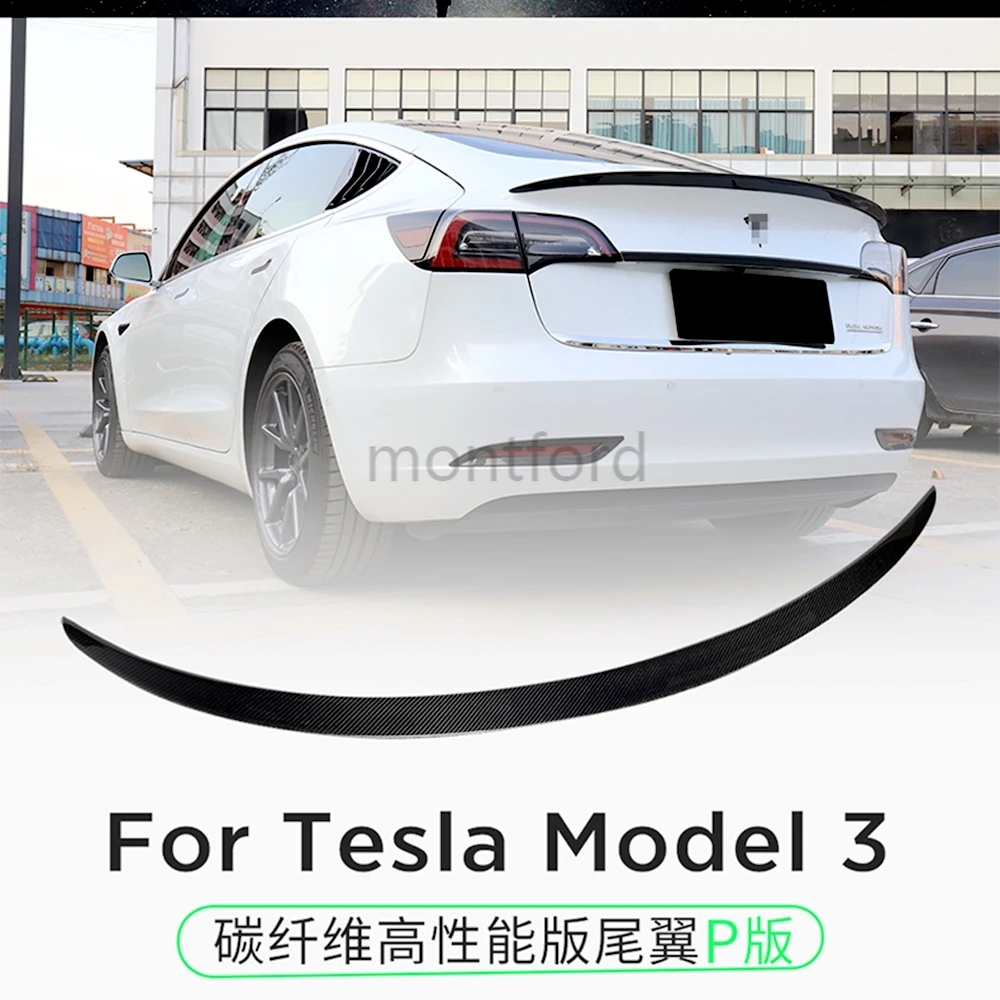 

2017 2018 2019 2020 для новой модели Tesla 3 автомобильные аксессуары Высокое качество Настоящее углеродное волокно задний багажник губа спойлер украшение крыла