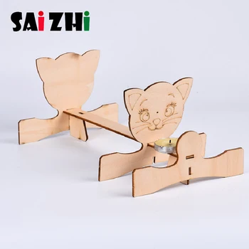 

Saizhi DIY Wooden Interesting Science Experiment Hand Small Hole Imaging Science Teaching Aid Educational Toy for Kids