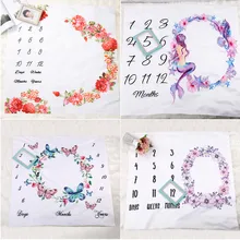 Детское одеяло Русалка бабочка реквизит для фотосъемки фон для фотосъемки ткань для новорожденных ежемесячный сувенир ковер подарок