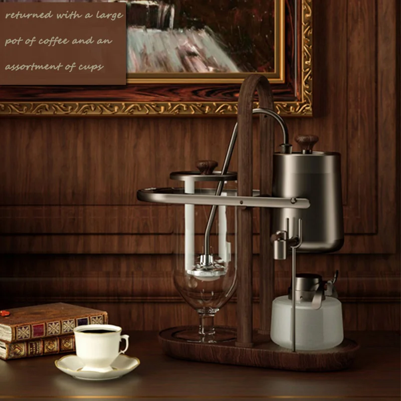 

Belgium Royal Coffeepot, Balancing Siphon Coffee Maker Tea Brewer, Elegant Retro Style, 450ml